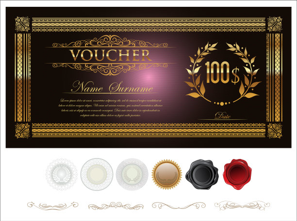 礼品证书复古复古模板3图片下载