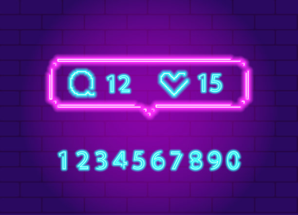 社交网络通知霓虹灯图标包设置图片下载