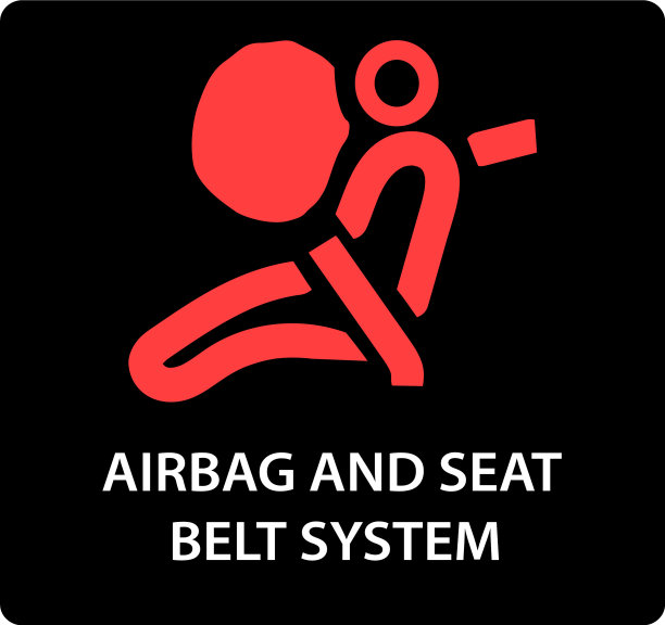 警告仪表盘汽车图标安全气囊和安全带图片下载