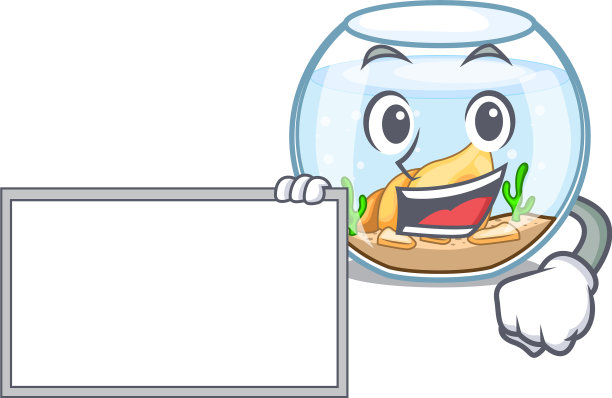 用板卡通金鱼在鱼缸里图片下载