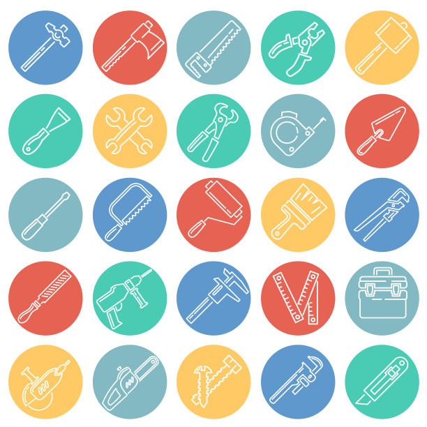 工具图标线设置上颜色圈白色图片下载