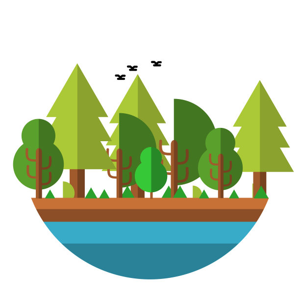 平的森林图片下载