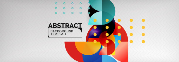 圆形抽象几何背景色图片下载