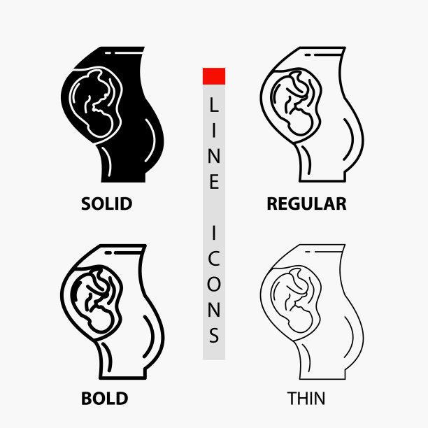 怀孕怀孕的婴儿产科母亲图标图片下载