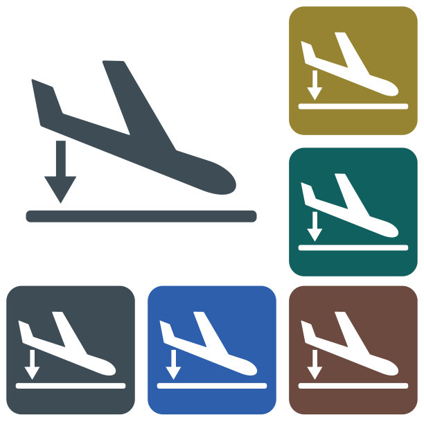 起飞降落飞机图标简单图片下载