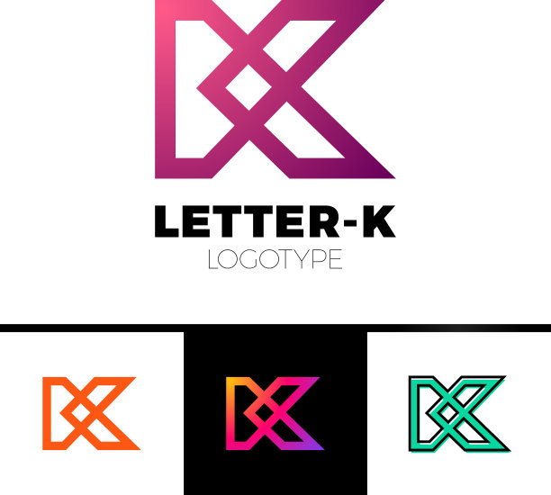 k字母标志图标设计模板元素图片下载