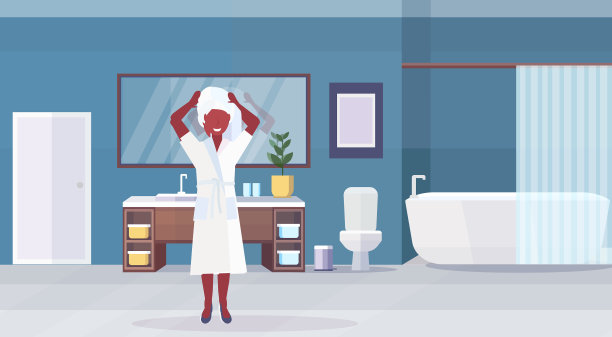 头上披着白色浴衣和毛巾的女人图片下载