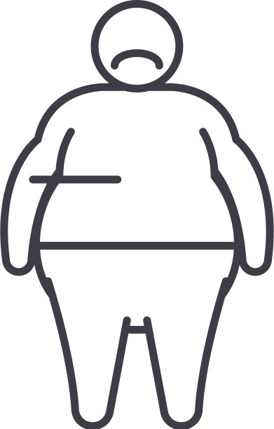 胖人线图标概念胖人图片下载