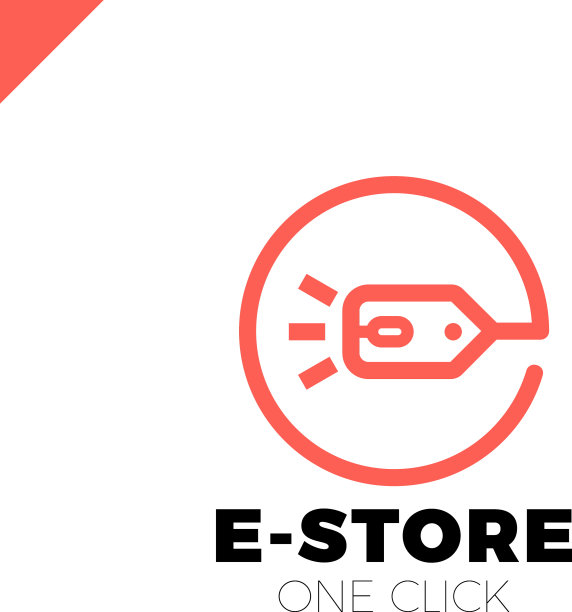 电子商店标志概念鼠标点击和商店标签图片下载