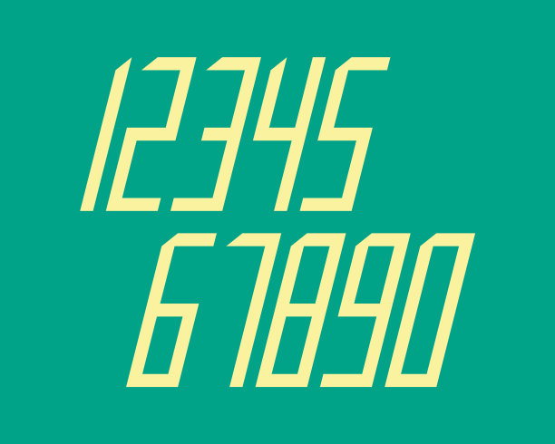 几何字体线条数字效果设计数字图片下载