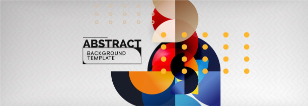 圆形抽象几何背景色图片下载