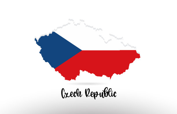 捷克共和国国旗内地图等高线图片下载