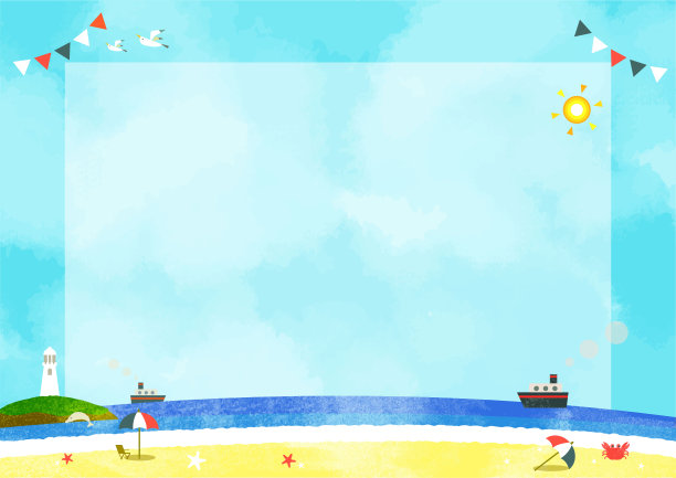 夏天海滩背景图片下载