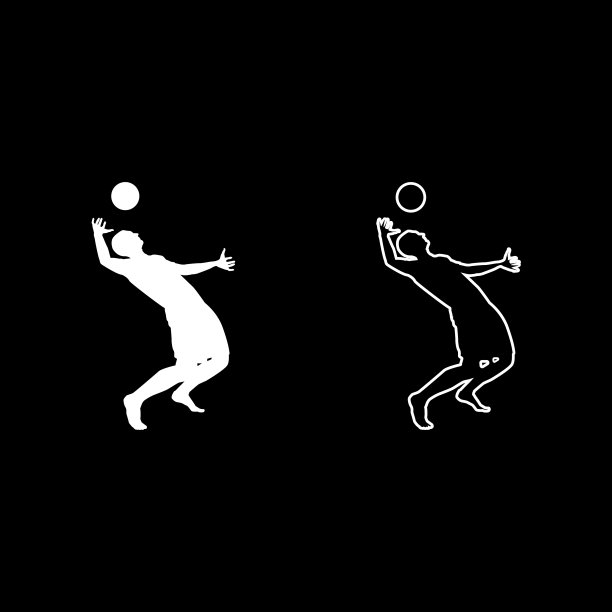 排球运动员用头顶击球图片下载