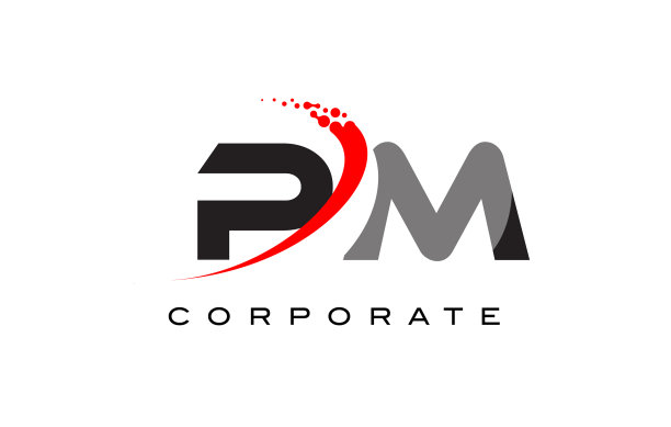 PM现代字母标志设计与钩图片下载