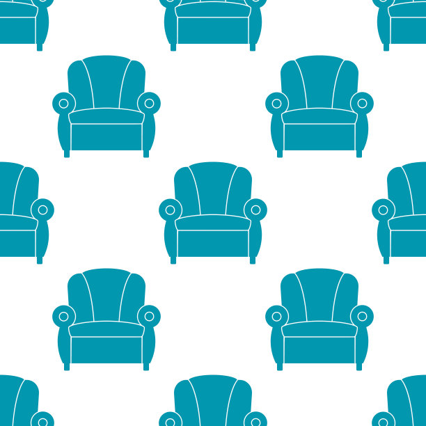 有扶手的躺椅无缝模式图片下载