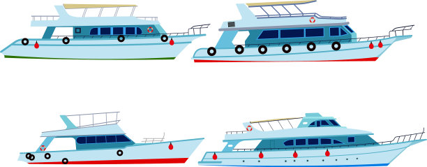 一组机动游艇图片下载