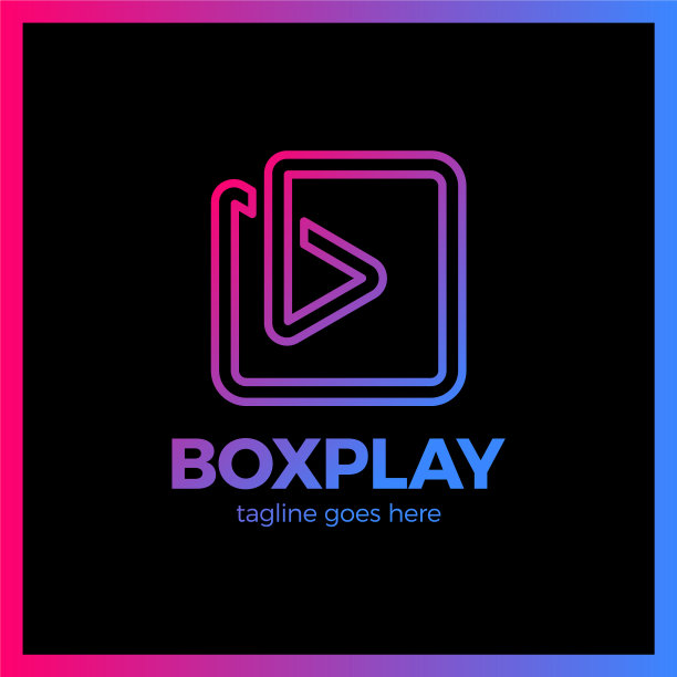 线播放正方形符号框媒体三角形图片下载