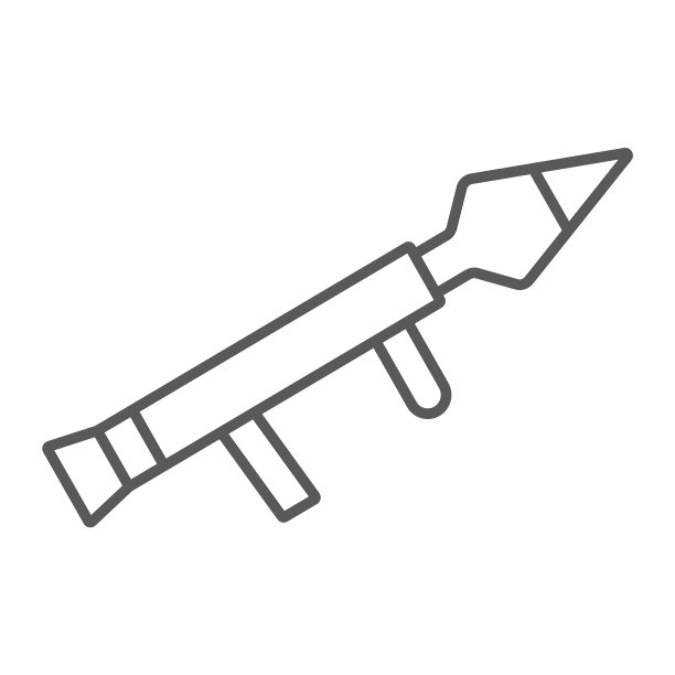 火箭发射器细线图标图片下载