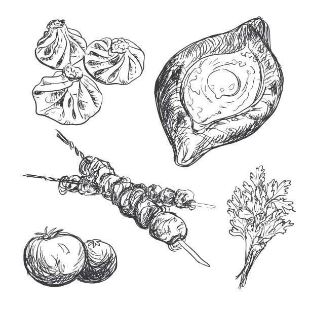 画格鲁吉亚民族食品图片下载