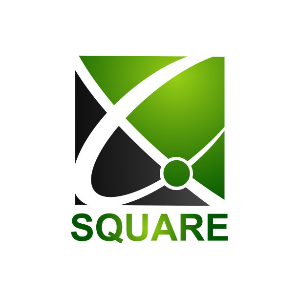 墨绿色抽象方形标志概念设计图片下载