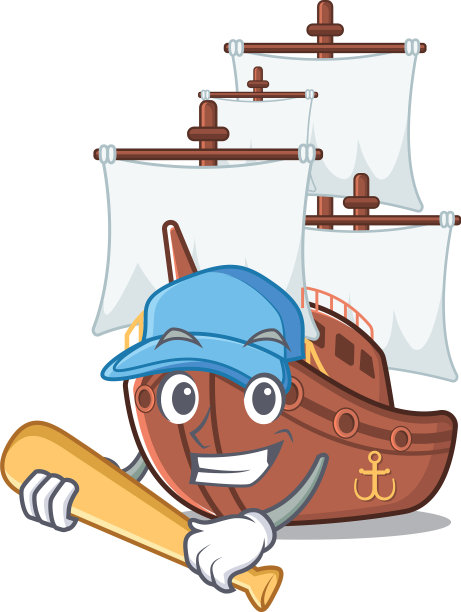 玩棒球的海盗船被孤立了图片下载