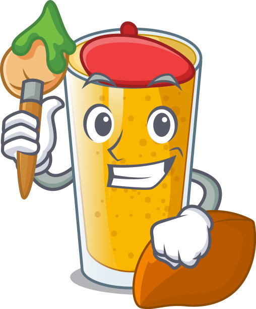 艺术家lassi芒果卡通玻璃杯图片下载