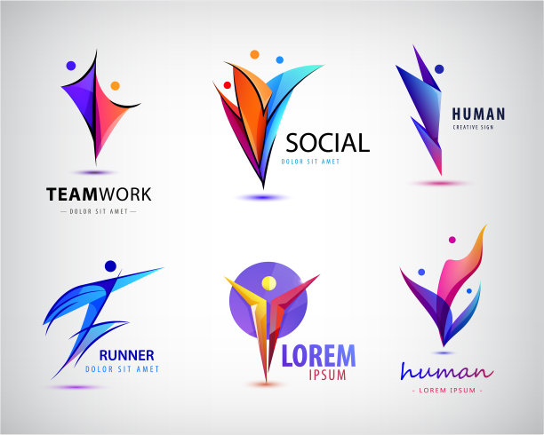 一套人的标志图标e图片下载