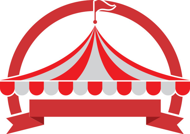马戏团帐篷标志模板图片下载