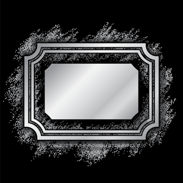 银色框架美丽的闪光设计复古图片下载