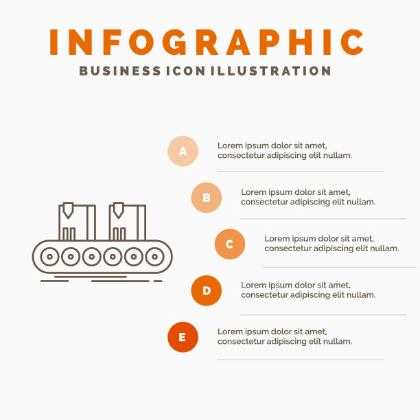 带箱输送机工厂生产线信息图图片下载