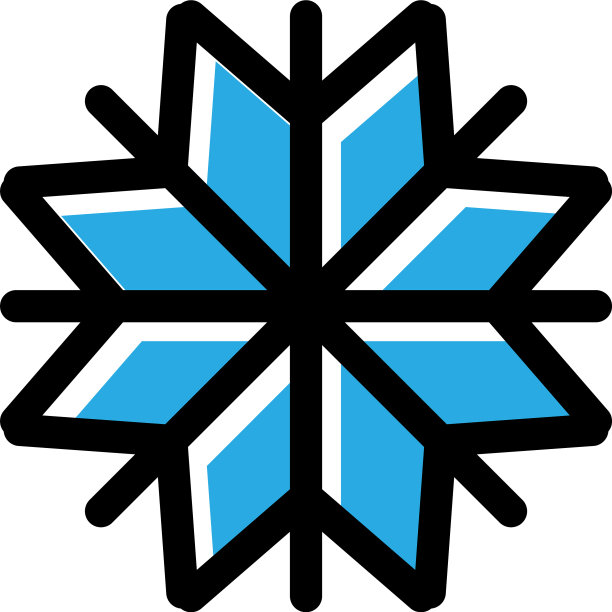 雪花图标图形设计模板图片下载