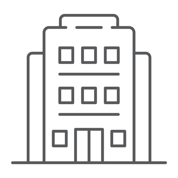 酒店细线图标建筑与旅行图片下载
