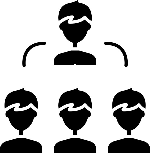 工作小组黑色图标在隔离上签字图片下载