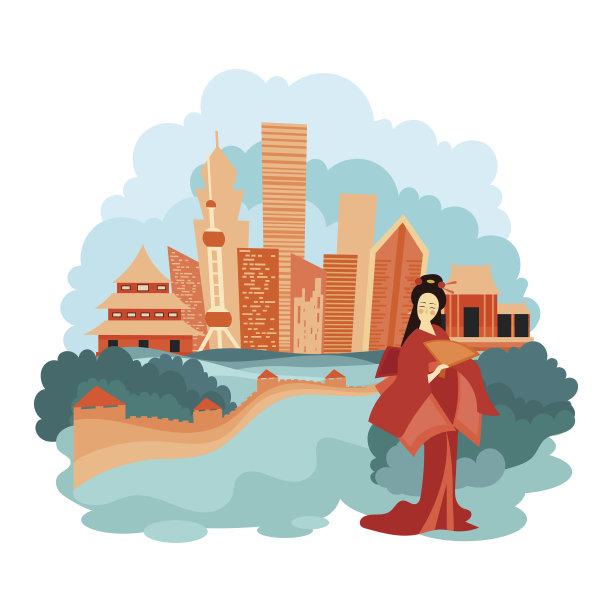 山水北京卡通图片下载