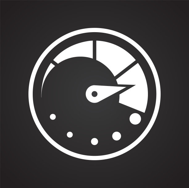 模拟仪表在黑色背景图形图片下载