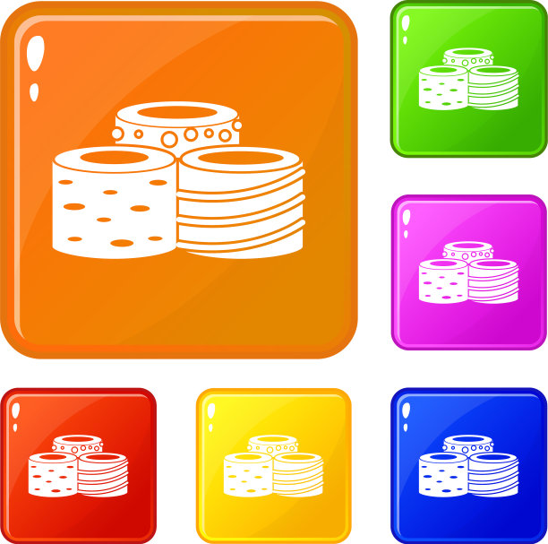 美味的土耳其软糖图标设置颜色图片下载