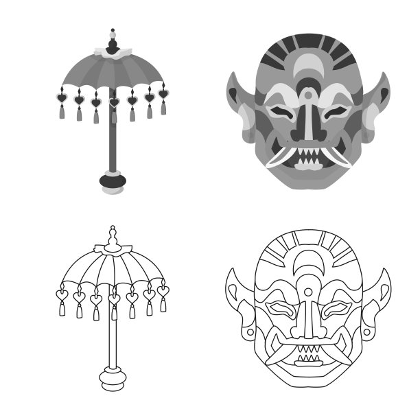 孤立对象和旅行标志设置和图片下载