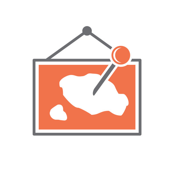 导航地图图标以白色为背景图片下载