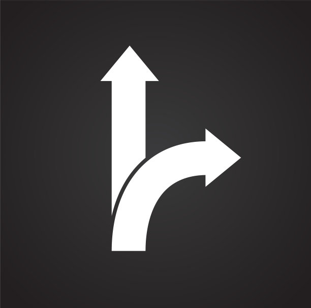 导航标志图标的黑色背景为图片下载