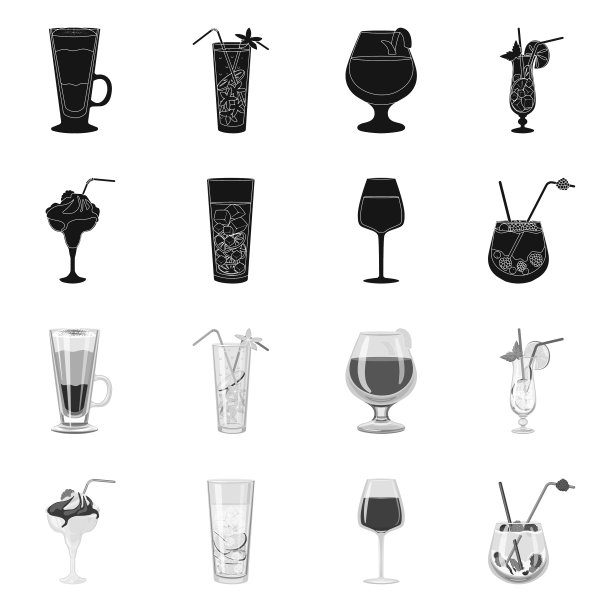 设计酒和餐厅标志图片下载