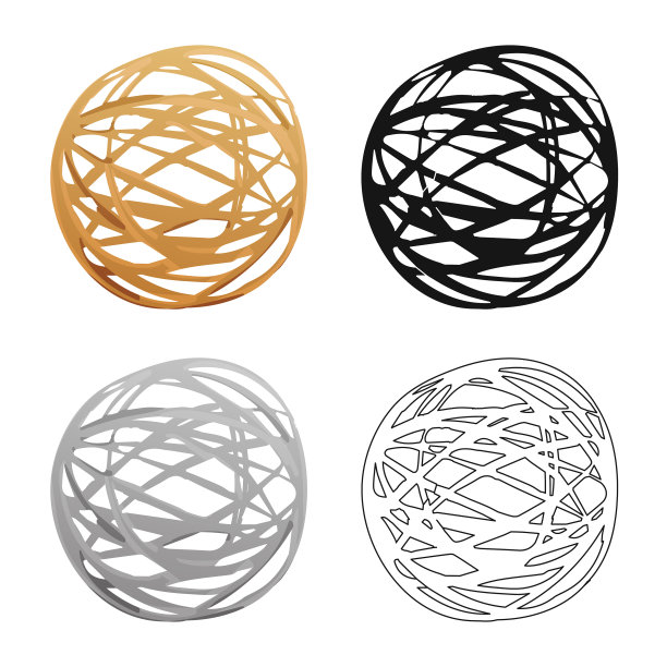 设计风滚草和干标志集图片下载