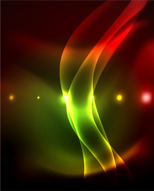 霓虹色波线抽象背景魔术图片下载