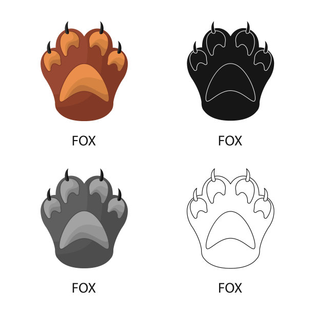 狐狸和轨道标志集图片下载