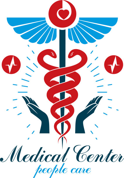 药房用杖状图标创建医疗标志图片下载