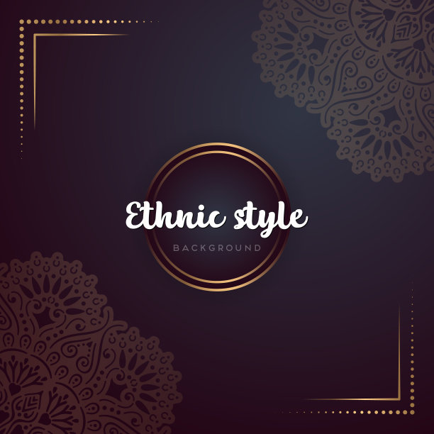 金色背景与曼陀罗图片下载