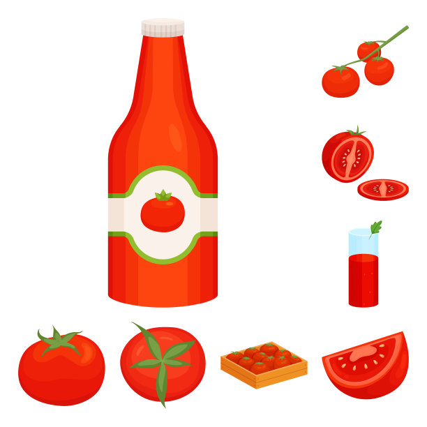 设计有机食品标志套装图片下载