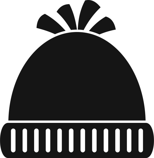 羊毛冬季帽子图标简单的风格图片下载