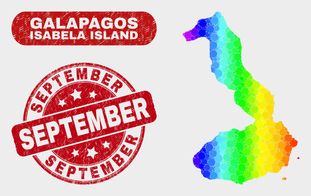 光谱马赛克伊莎贝拉岛加拉帕戈斯地图图片下载