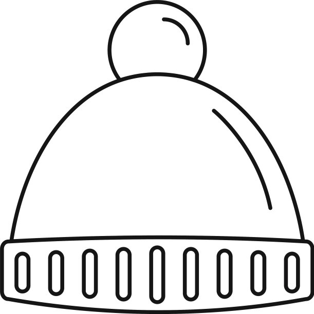 冬季头饰图标轮廓风格图片下载